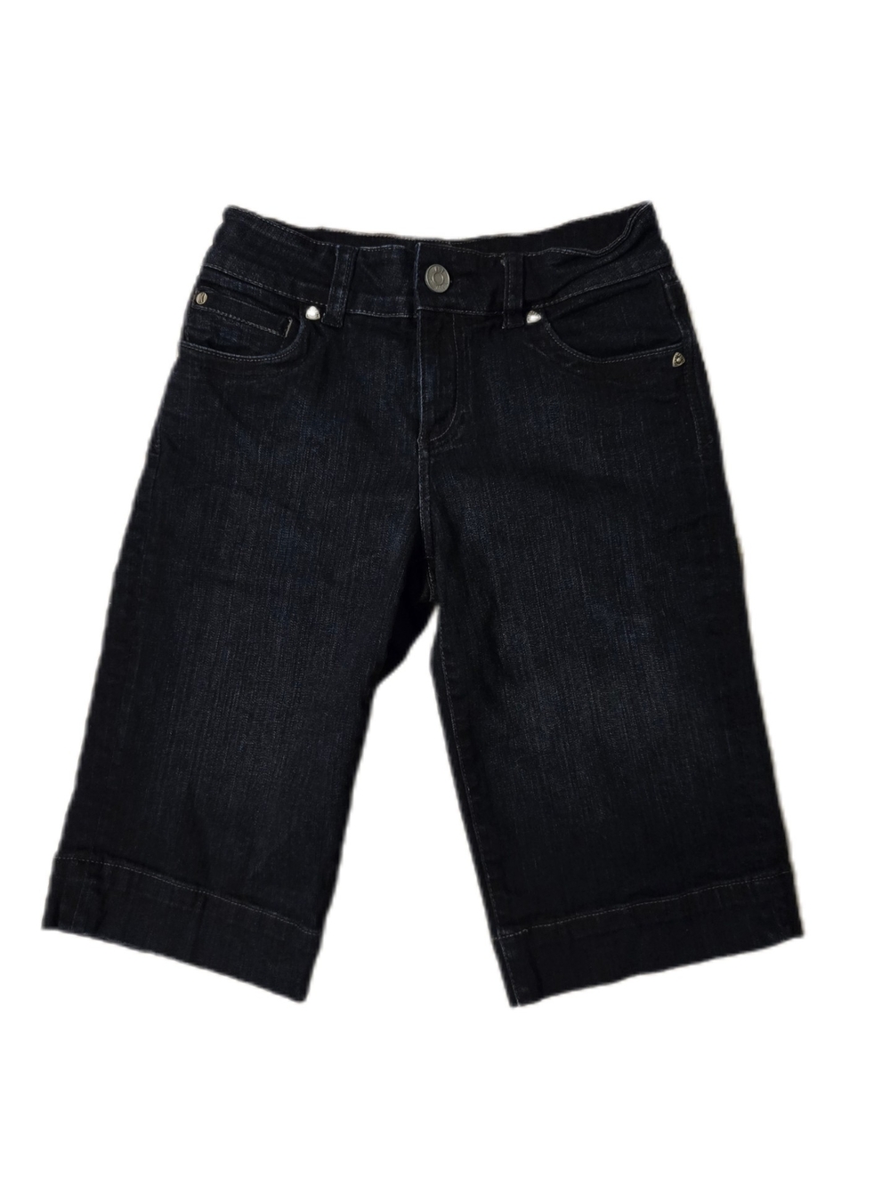 Kut from the Kloth Dark Denim Cropped Bermuda Capris